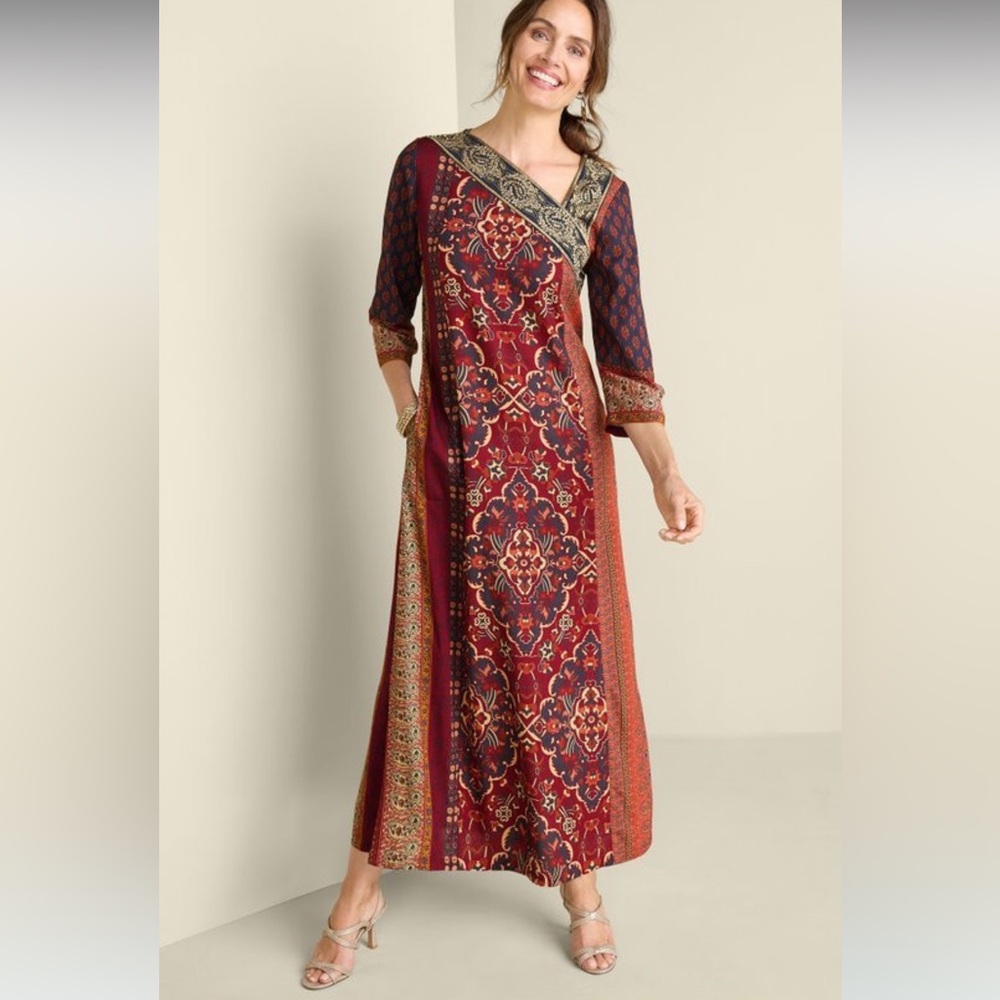 Soft Surroundings Medium Patchwork Floral Maxi Ci… - image 2